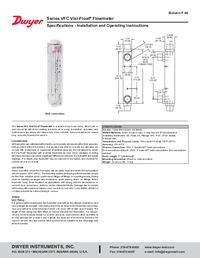 Thumbnail of document Manual - VFC & VFCII  Visi-Float Acrylic Flowmeter